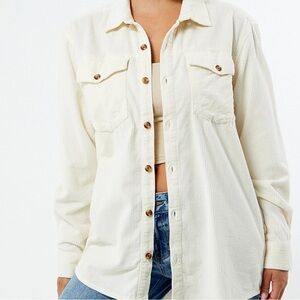 Roxy brand “Let it go” corduroy shirt shacket SZ S-M